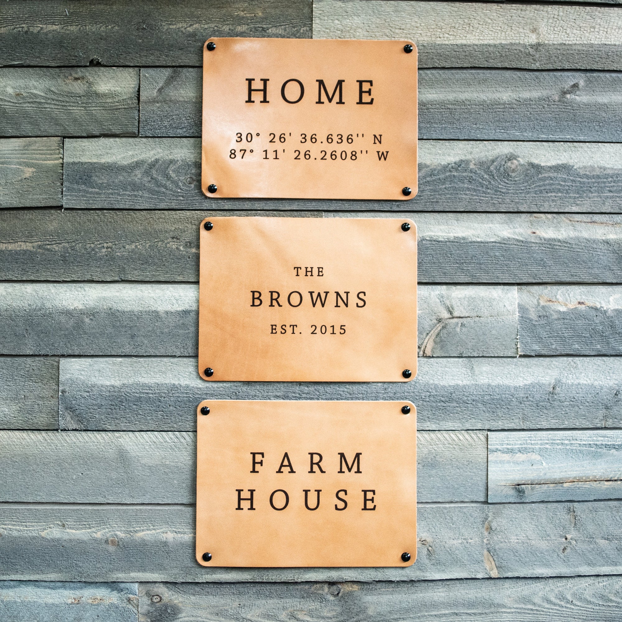 Custom Leather Wall Decor Sign