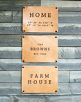 Custom Leather Wall Decor Sign