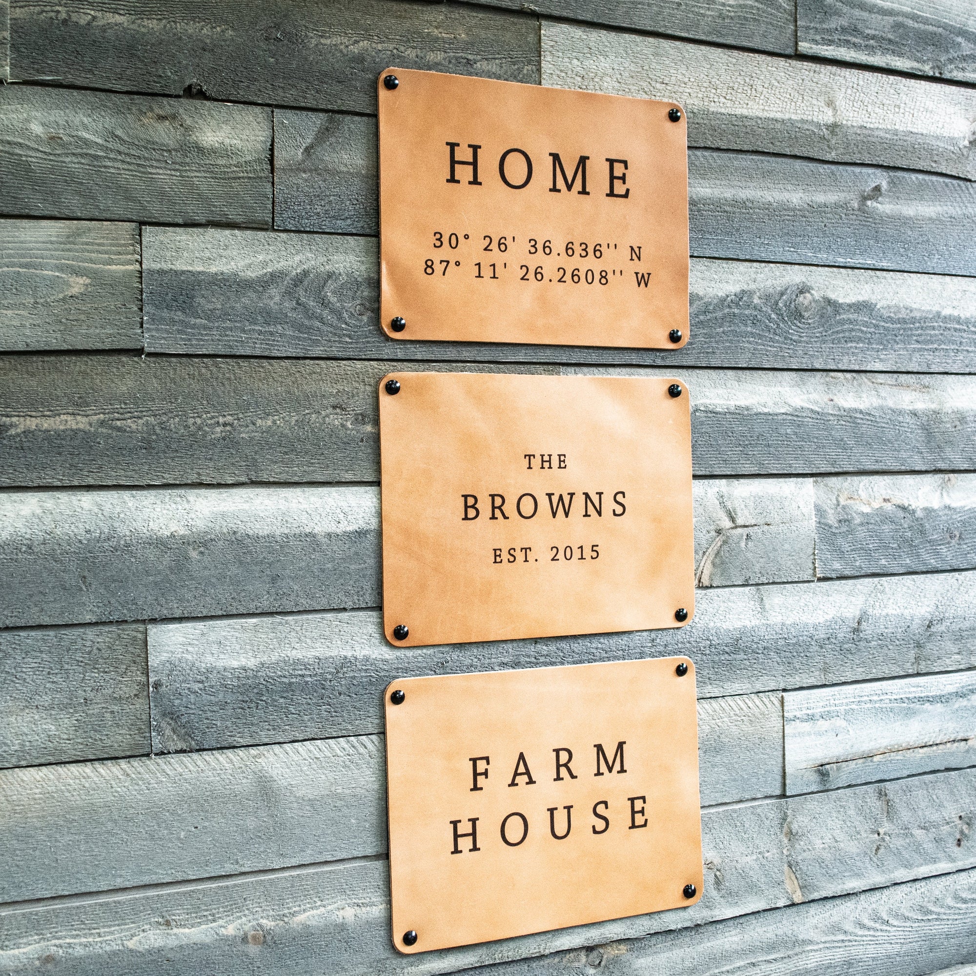 Custom Leather Wall Decor Sign