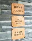 Custom Leather Wall Decor Sign