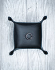 Black Leather Ring Tray