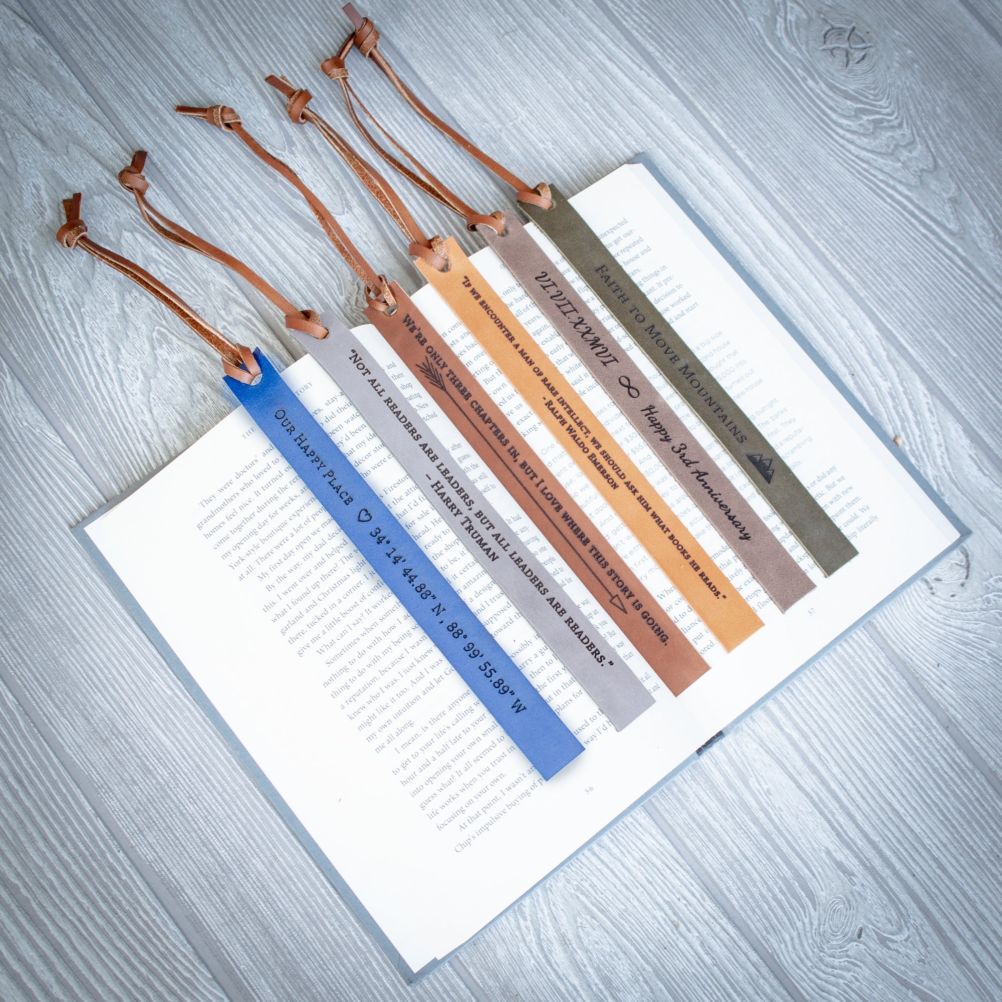 Personalized Leather Bookmark