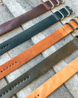 Leather ZULU Watch Band  - Uninversal fit - 22mm