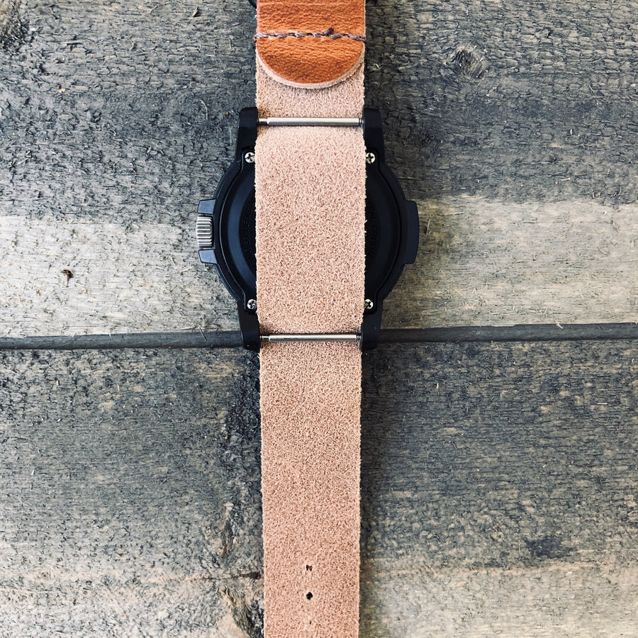 Leather ZULU Watch Band  - Uninversal fit - 22mm