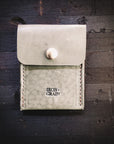 'The Washington' Leather Snap Wallet  - Grey