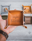 "The Mini" - Personalized Leather Ring Tray - Catchall Tray