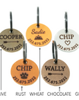 Personalized Quiet Leather Dog Tag