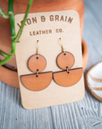 Leather Geometric Earrings