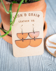 Leather Geometric Earrings II