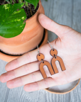 Leather Geometric Earrings III