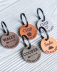 Personalized Quiet Leather Dog Tag