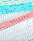 Personalized Leather Bookmark - Pastel Edition