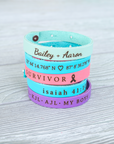 Personalized Leather Bracelet for Girls Pastel Edition