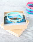 Personalized Leather Bracelet for Girls Pastel Edition