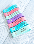 Personalized Leather Keychain - Pastel Edition