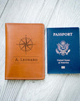 Personalized Leather Passport Wallet - Passport Holder